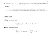 Matematyka - ciągi liczbowe