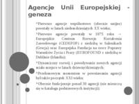 Agencje UE