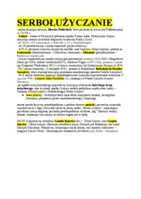 Serbołużyczanie - zarys historii i kultury