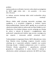 Perspektywy Ukrainy, Gruzji - NATO