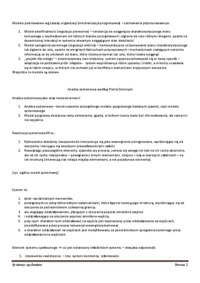 System działania - opracowanie