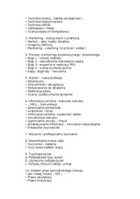 Coaching - Mentoring