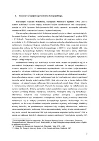 Geneza Europejskiego Systemu Europejskiego