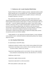 Polityka rolna Unii Europejskiej 