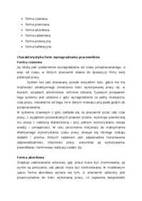 Formy i zasady wynagradzania pracowników - Forma akordowa
