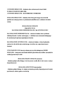 Zachowania społeczne, działania społeczne - wykład 3