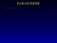Parasomnie- prezentacja