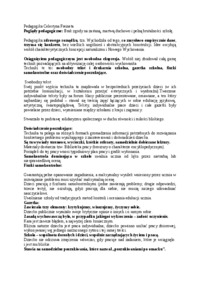 Pedagogika Celestyna Freineta - Fiszki samokontrolne