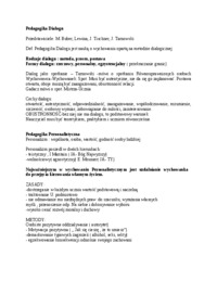 Pedagogika dialogu i personalistyczna