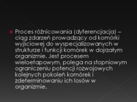 Komórki i ich różnicowanie