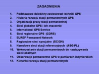 Rola stacji permanentnych GPS we współczesnej geodezji