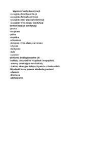 Cechy i rodzaje konstytuacji oraz źródła pierwotne UE i formy prawne władania gruntami