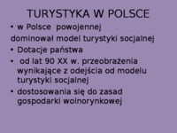 Turystyka Polski- opracowanie 2
