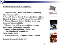 Zachowania przywódcze - wykład