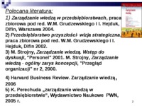 Zarzadzanie wiedzą - wykład