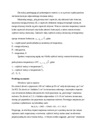 Wpływ stężenia i temperatury na szybkość reakcji 