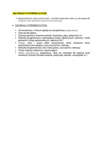 Materiały interpretacyjne