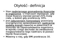 Prezentacja na temat otyłości