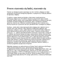 Proces starzenia się ludzi