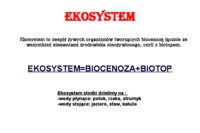 Ekosystem słodki - omówienie zagadnienia