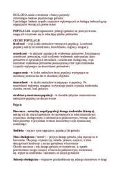 Podstawowe pojęcia ekologiczne