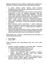 Przesłanki i proces przebudowy polskiego systemu bankowego - Europejski Bank Odbudowy i Rozwoju