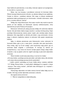 Koncepcje psychologiczne człowieka - referat