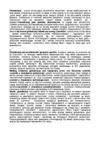 Globalizacja - pojęcie i skutki