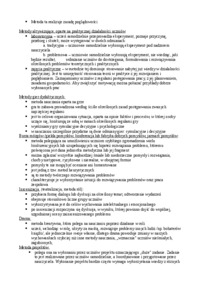 Metody nauczania - opracowanie