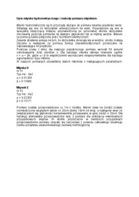 Opis młynka hydrometrycznego i metody pomiaru