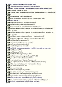 Techniki obsługi ruchu turystycznego - egzamin