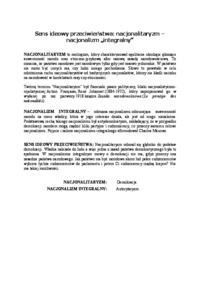 Nacjonalitaryzm a nacjonalizm integralny