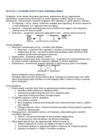 Teoria organizacji i zarądzania - zakres wykładów