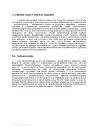 Edmund Husserl i Roman Ingarden