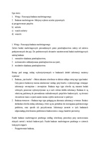 Praca zaliczeniowa z badań marketingowych