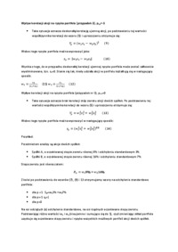 Portfel akcji dwóch spółek
