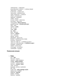 słówka - dom - typy budynku