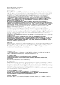 Koncepcja rozwoju firmy, biznes plan