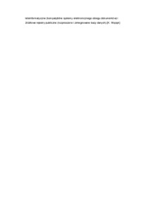 Informatyzacja administracji jako problem technologiczny i prawny