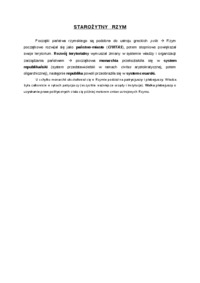 Starożytny Rzym - wstęp