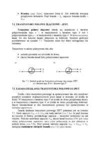Tranzystory polowe -  omówienie zagadnienia