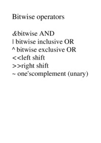 Bitwise operators & bitwise AND - examples