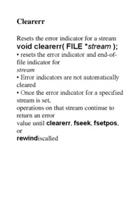 Clearerr - examples