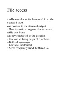 File access - examples