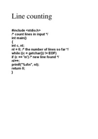Line counting  - overview