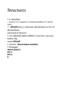 Structures  - overview