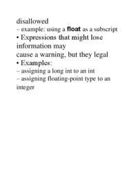 Type conversions  - overview