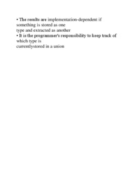 Unions  - overview