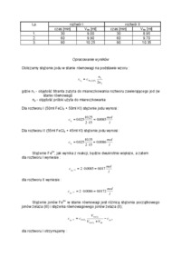 Równowaga chemiczna reakcji w homogennych układach