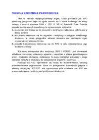 Pozycja Rzecznika Praw Dziecka 